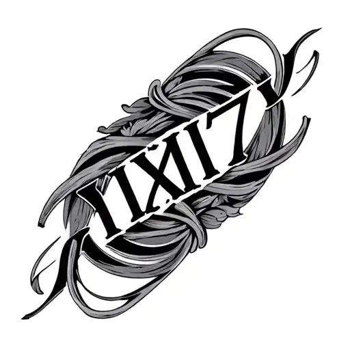 1997 Roman Numerals tattoo design idea