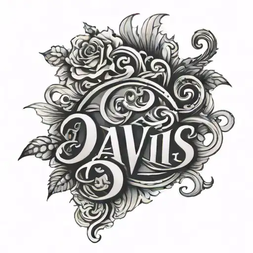 Davis name tattoo tattoo design idea