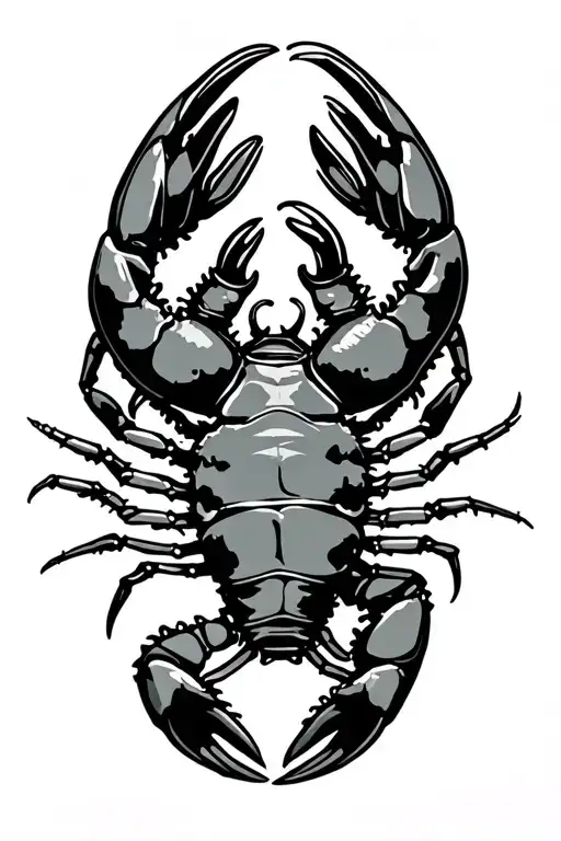 crab shrimp crawfish tattoo design idea