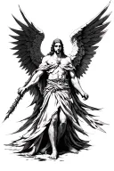 archangel Gabriel warrior tattoo design idea
