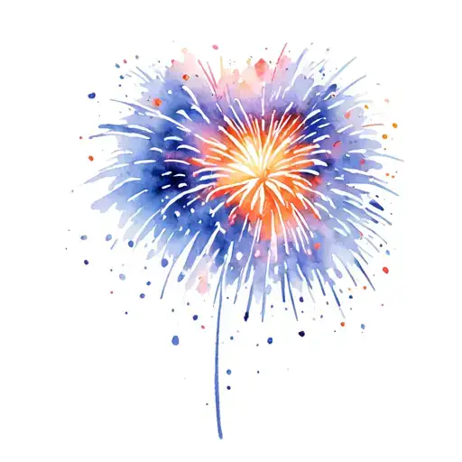 Fireworks tattoo design idea