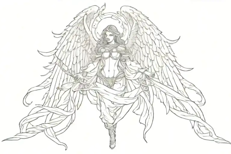 The Renaissance of the angels, but angels are demon tattoo design idea
