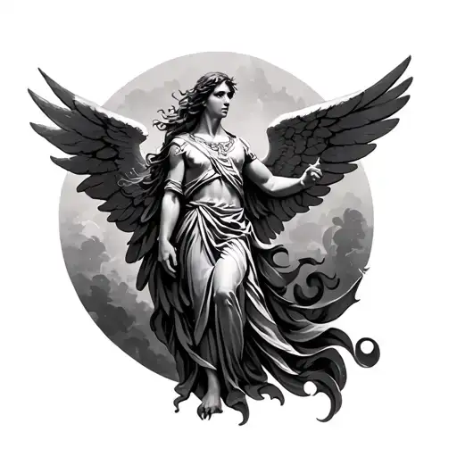 Archangel Raphael tattoo design idea