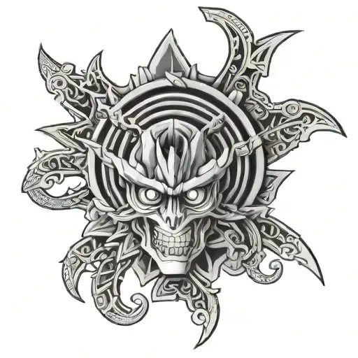 Yu gi oh Exodia cards tattoo design idea
