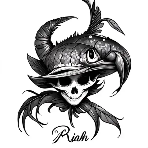 cajun with "riah" tattoo design idea