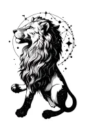 Leo Star Constellation tattoo design idea