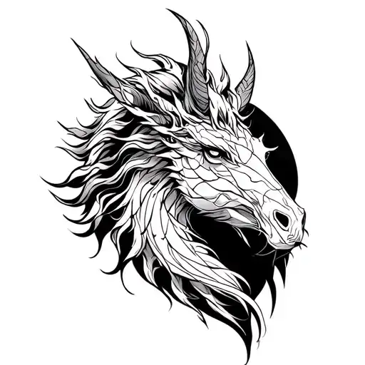 kirin tor blackwork tattoo tattoo design idea