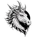 kirin tor blackwork tattoo tattoo design idea