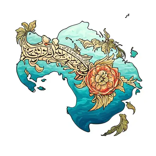 Persian Gulf and the Caspian tattoo design idea