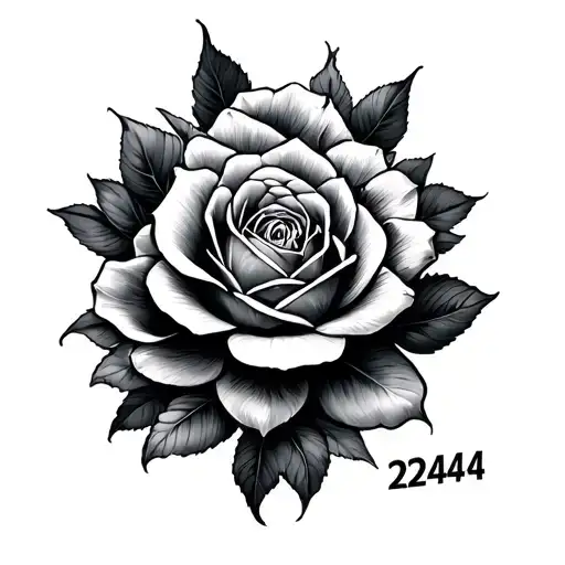 222 444 tattoo design idea