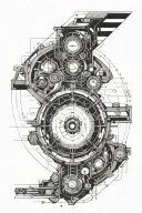 schematic of wheatley from portal 2  tattoo design idea