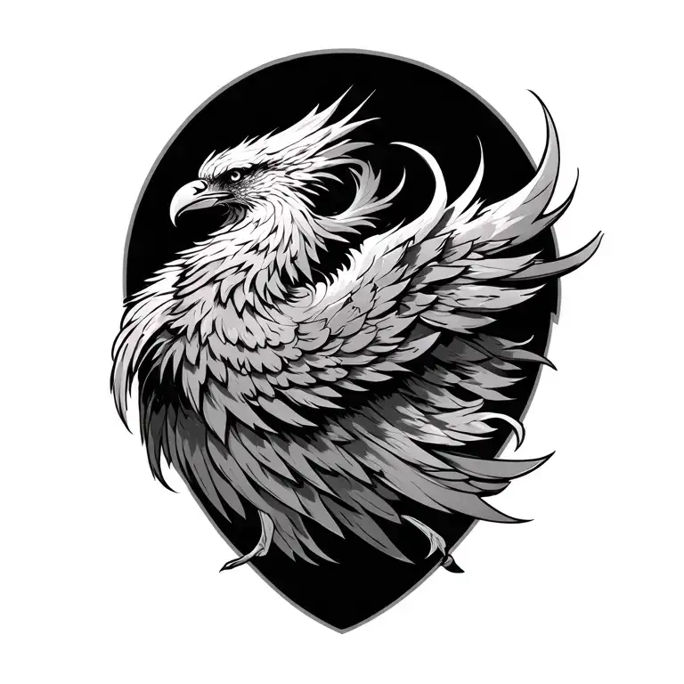 shoulder armor phoenix tattoo design idea