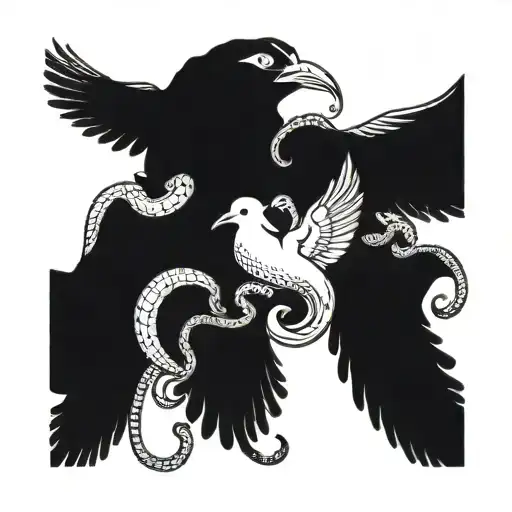 doves escaping from my mouth of a snake tattoo design idea