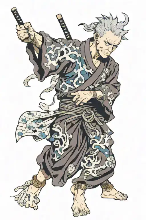 "Toji Fushiguro Jujutsu Kaisen" tattoo design idea