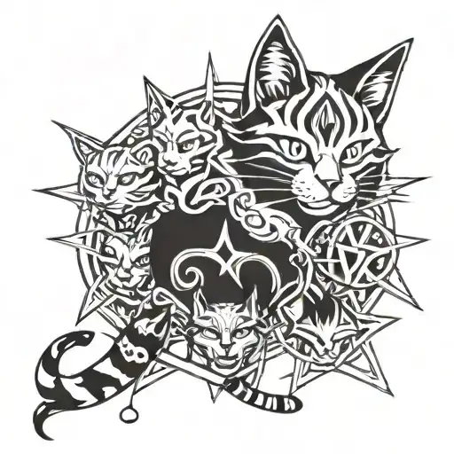 cat warriors star clan tattoo design idea