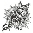 cat warriors star clan tattoo design idea