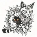 cat warriors star clan tattoo design idea