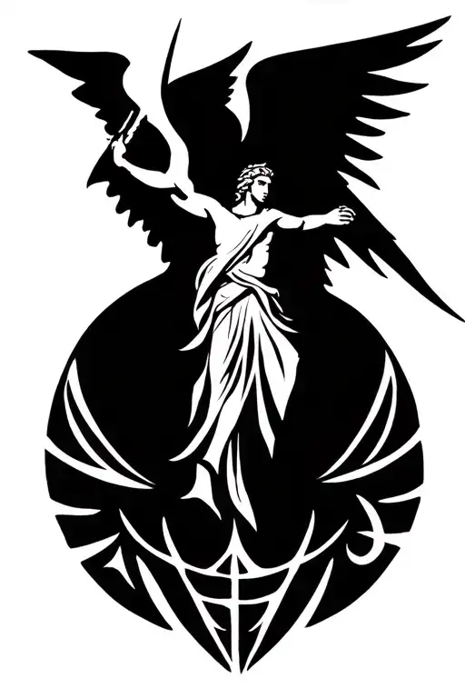 st michael the archangel tattoo design idea