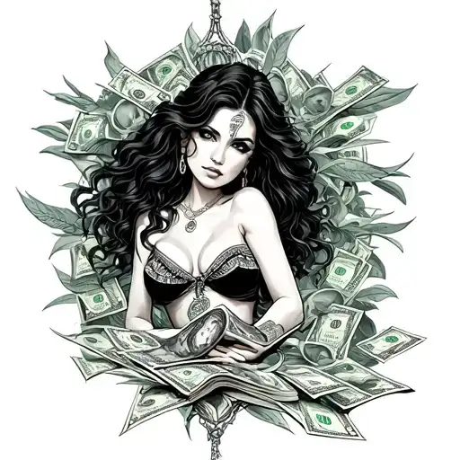 aquarius,  los angeles, music, money, sexy latina, tattoo design idea