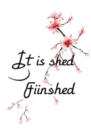 "It is Finished" Cross with Red Spider Lilies and Cherry Blossom Trees tattoo design idea