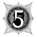 Roman Numeral 5 tattoo design idea