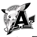 "A" Pikachu Pokemon tattoo design idea