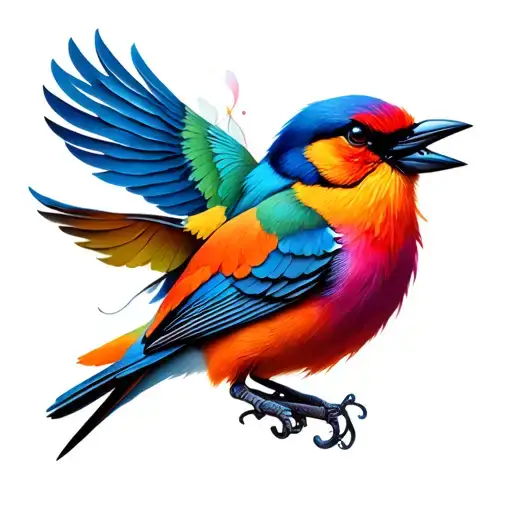 neck phonex bird tattoo design idea