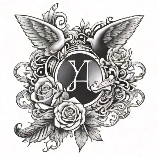 girly YAHWEH (christian tattoo) tattoo design idea