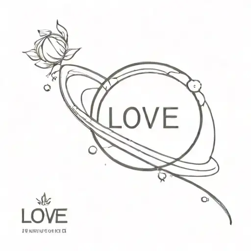 Jupiter outline with the words Love Mom tattoo design idea