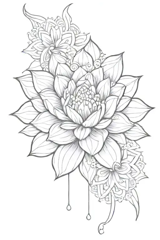 lotus mandala design tattoo design idea