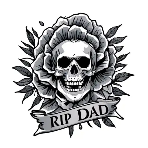 Rip Dad tattoo design idea
