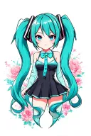 Hatsune Miku tattoo design idea
