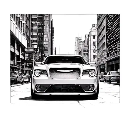 chrysler 300 tattoo design idea