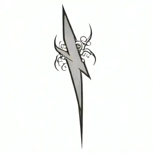 Filler Lightning Bolts tattoo design idea