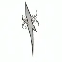 Filler Lightning Bolts tattoo design idea