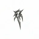 Filler Lightning Bolts tattoo design idea
