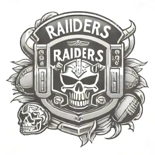 slot machine,raiders football logo,  tattoo design idea