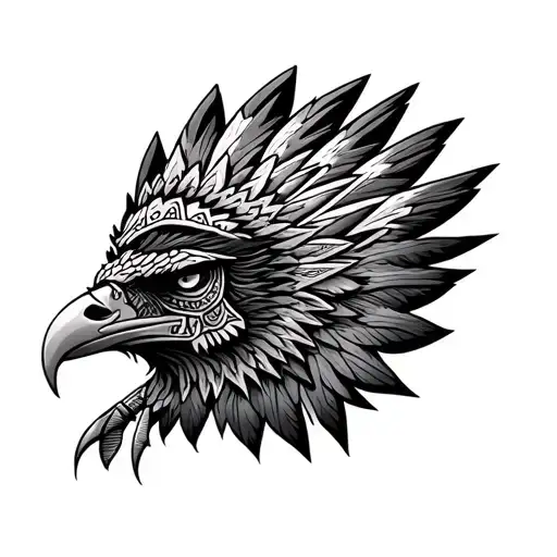 Aztec Eagle Warrior tattoo design idea