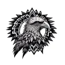 Aztec Eagle Warrior tattoo design idea