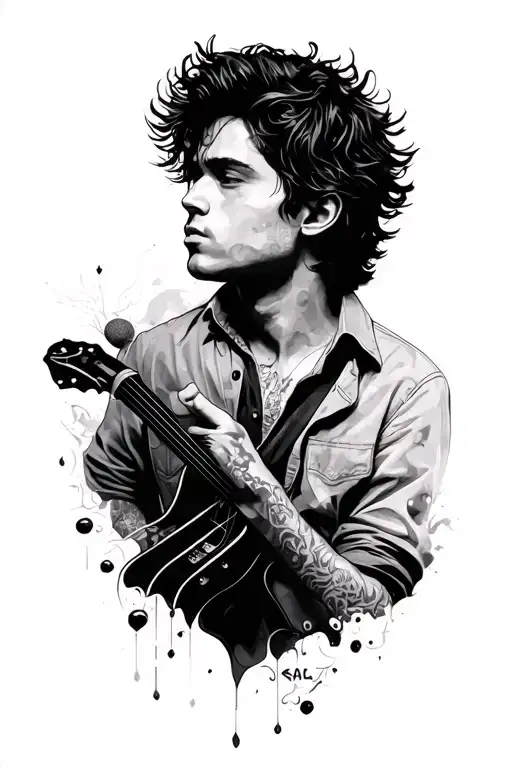 John Mayer lyricw tattoo design idea