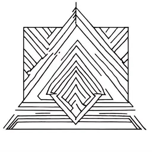 negative space triangle tattoo design idea