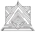 negative space triangle tattoo design idea