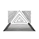 negative space triangle tattoo design idea