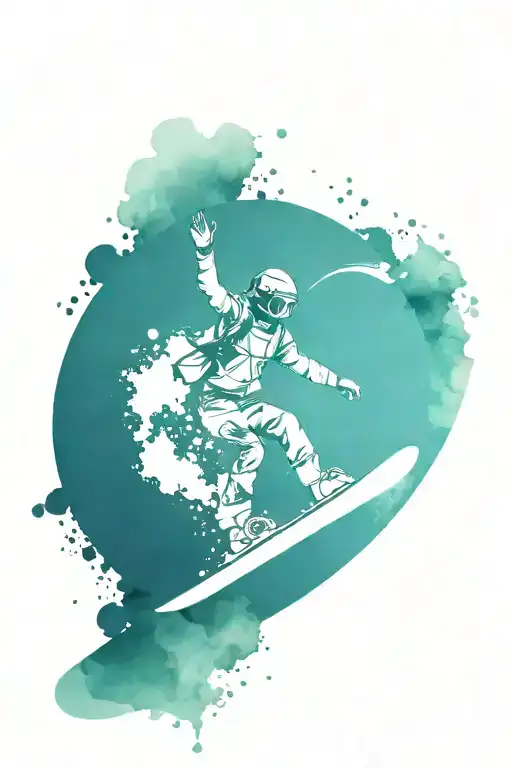 snowboArd tattoo design idea