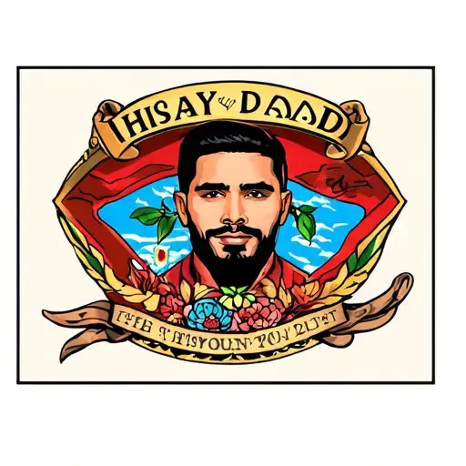 Hispanic dad memorial tattoo design idea