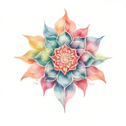 traditional sudarshan chakra  tattoo design idea