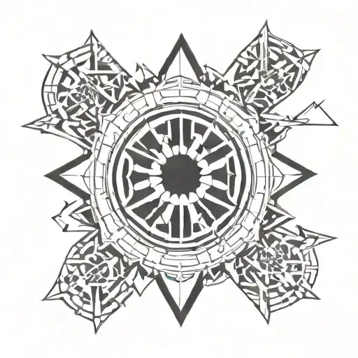 star wars imperial logo surrounded tattoo design idea