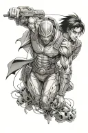 create a tattoo where ymir fritz is turning into a titan from attack on titan tattoo design idea