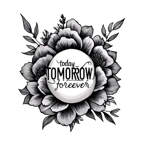 224 today tomorrow forever tattoo design idea