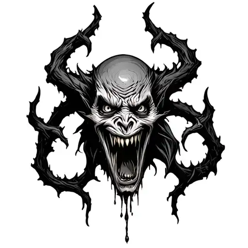 evil, demons, hate, pain hurt torture scary tattoo design idea